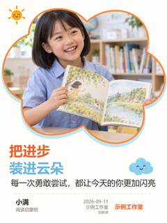 云朵成长表现卡模板示例